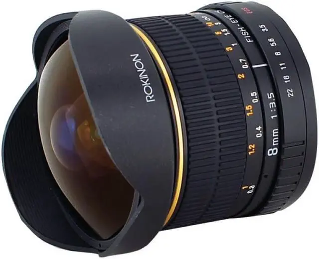 Alt view image 5 of 18 - Rokinon FE8MC 8mm f/3.5 Aspherical Fisheye Lens for Canon DSLR Cameras Black