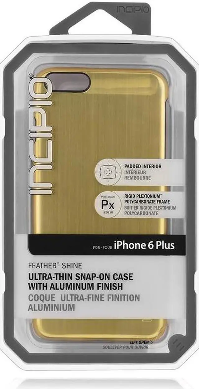 Alt view image 5 of 8 - Incipio Feather Shine Gold Case for iPhone 6 Large 5.5in IPH-1194-GLD