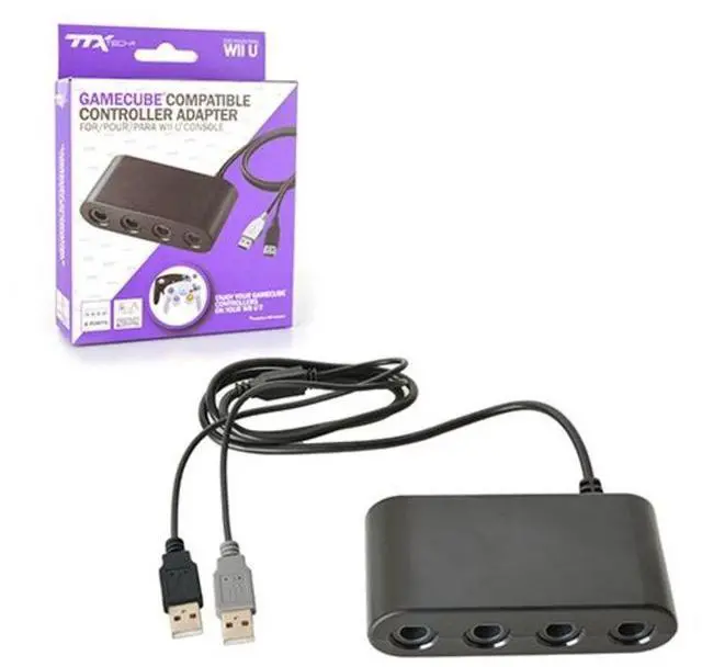 Alt view image 2 of 4 - 4 Port Gamecube Controller to Wii-U Adapter [TTX Tech]