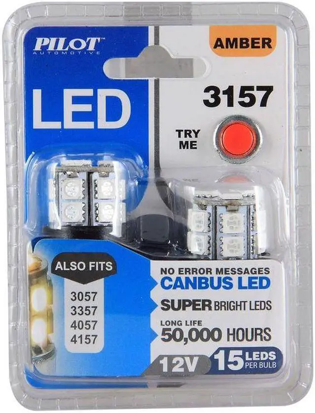 Alt view image 2 of 2 - 2-Piece Set 15-SMD LED Turn/Tail Light Bulb, Amber