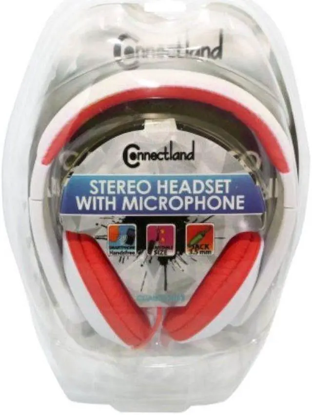 Alt view image 7 of 13 - SYBA Red/White CL-AUD63080 3.5mm Connector Binaural Headphone