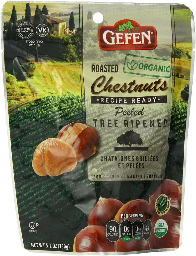 Main image of Gefen Whole Organic Chestnuts, Roasted and Peeled , 5.2-Ounces (Pack of 6)