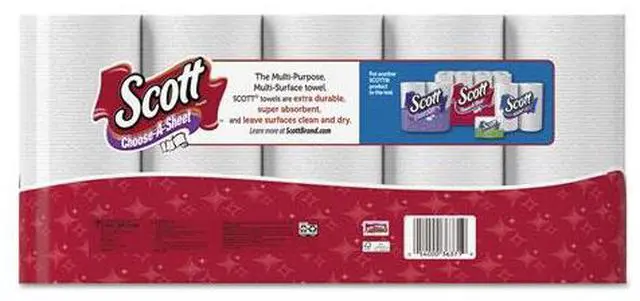 Alt view image 3 of 6 - Choose-A-Sheet Mega Roll Paper Towels, 1-Ply, White, 102/Roll, 30 Rolls Carton