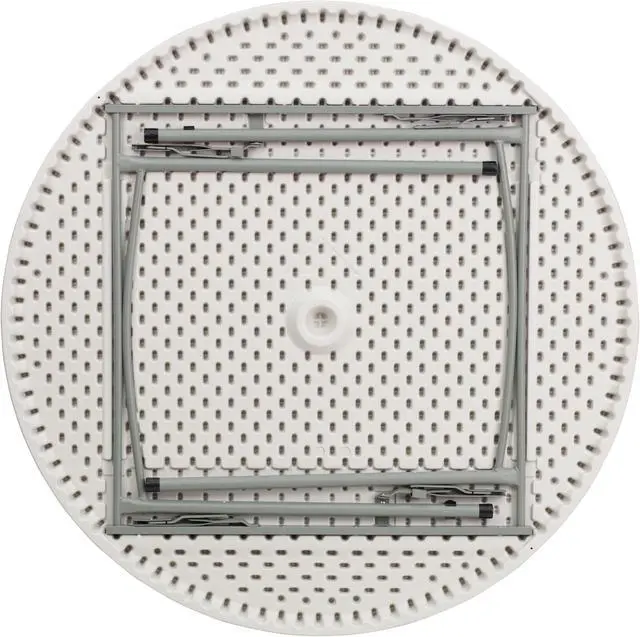 Alt view image 3 of 13 - 48'' Round Granite White Plastic Folding Table