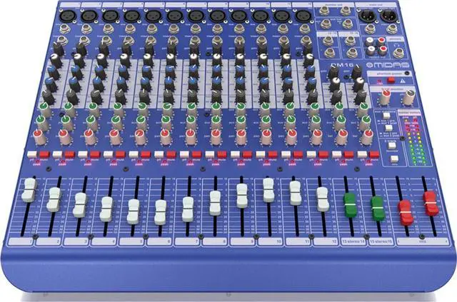 Alt view image 9 of 13 - Midas DM16 16 Input Analog Live and Studio Mixer with Microphone Preamplifier