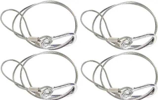 Alt view image 15 of 15 - Steel Light Fixture Safety Cable With Latch 30 In