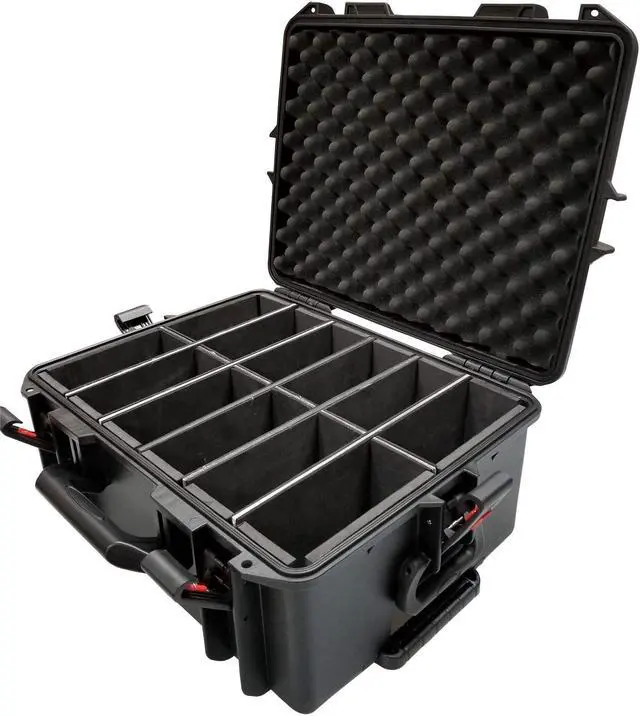 Alt view image 8 of 8 - VaultX Watertight Case for 12 ApeLabs MAXI Lights W-Extendable Handle and Wheels