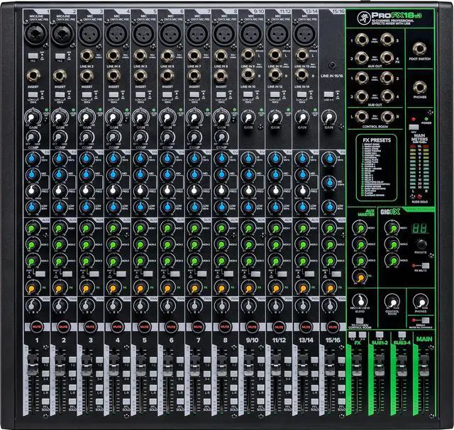 Alt view image 14 of 19 - Mackie ProFX16v3 16 Channel 4-bus Professional Effects Mixer with USB