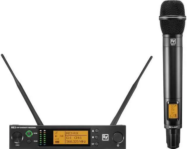 Alt view image 3 of 3 - Electro-Voice RE3 Wireless Handheld Set With ND86 Dynamic Supercardioid Vocal Microphone Head 488-524 MHz