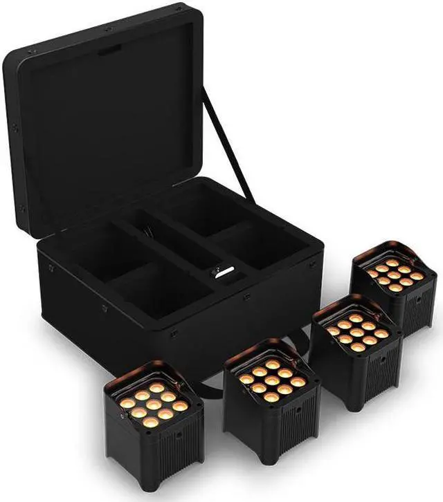 Alt view image 7 of 7 - CHAUVET DJ Freedom Par Q9 X4 Battery-Powered Wireless RGBA LED Par Kit (4-Pack)