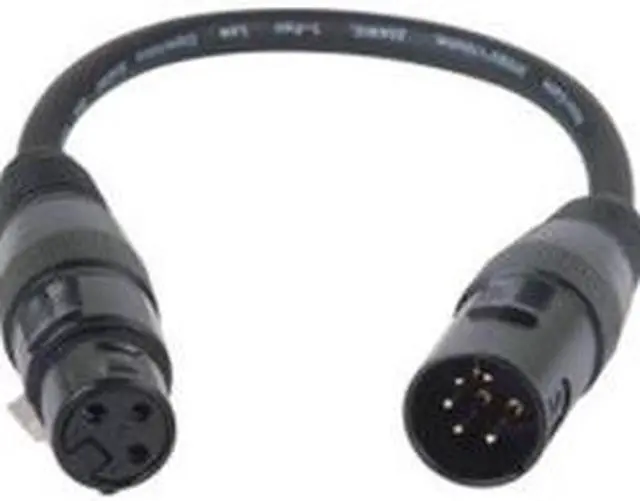Alt view image 2 of 3 - American DJ 5-Pin Male to 3-Pin Female XLR Turnaround DMX Cable