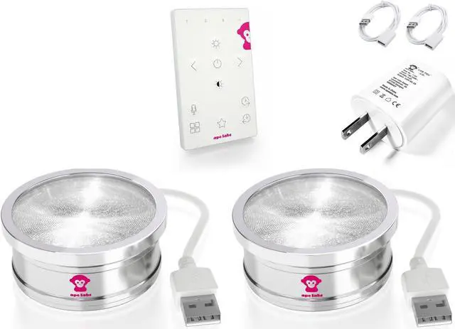 Main image of Ape Labs Coin 2+ Set of 2 | 15W RGBaW Uplights, Effect Lights, USB Powered