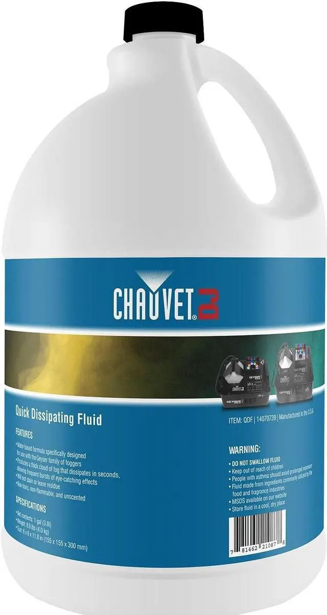 Alt view image 7 of 7 - Chauvet QDF Fog Fluid Gallon (Quick Dissipating)