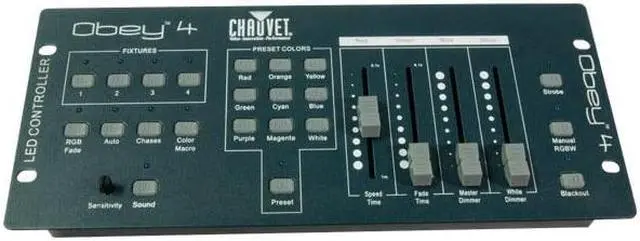 Alt view image 8 of 8 - Chauvet Obey 4 Compact DMX 512 Controller DMX Lighting Controller