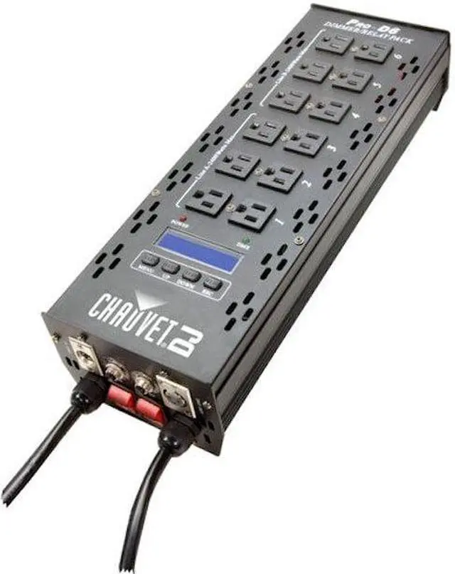 Alt view image 7 of 8 - CHAUVET DJ Pro D6 6-Channel DMX-512 Dual 20A Power Dimmer Switch Relay Pack