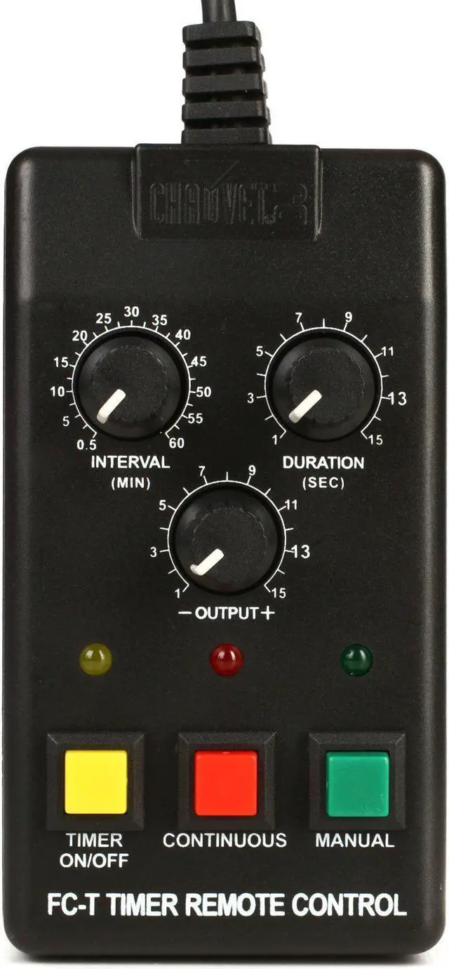 Alt view image 7 of 7 - Chauvet DJ FC-T Wired Remote Timer for Hurricane H1300 H1100 H901 Fog Machine