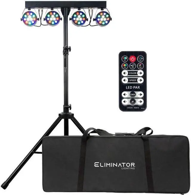 Main image of Eliminator Mini Par Bar | 4x Par System Package with Stand Case & Remote
