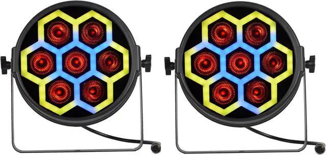 Main image of JMAZ VERSA FLEX PAR TRON7 (Pair) | 82W RGBW LED Add-On Lights | Honeycomb Tron Effect for Versa Flex Bar