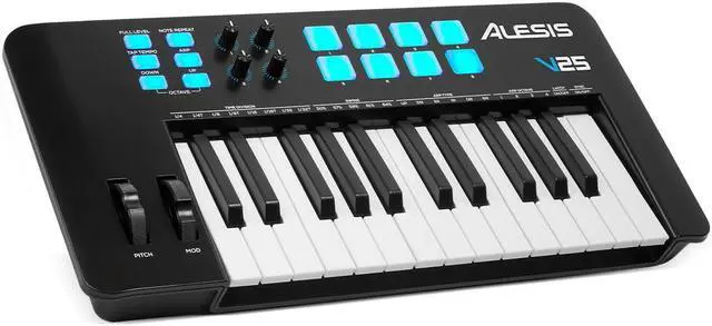 Alt view image 9 of 9 - Alesis V25 MKII 25-Key Keyboard Controller