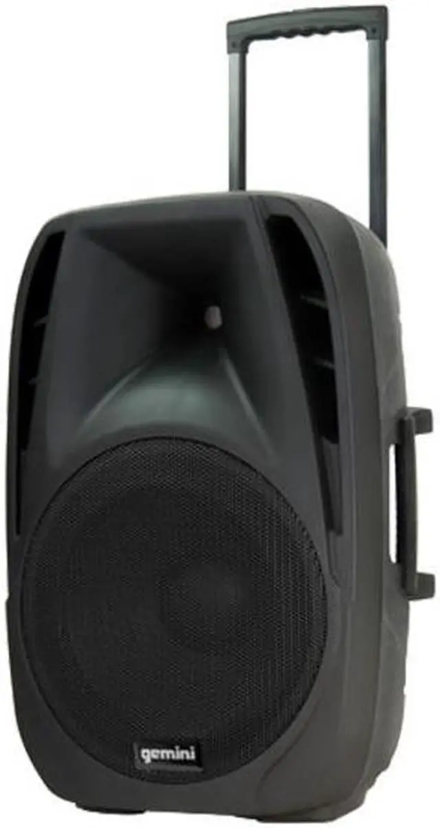 Alt view image 3 of 3 - Gemini Sound ES-15TOGO Wireless Portable Bluetooth Streaming Professional DJ PA System Trolley Active 800 Watts Speaker with Dual Mic Jacks SD Card and USB Port with 2 Wireless Mic Bundle