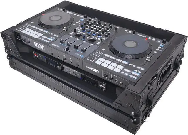 Main image of ProX XS-RANEFOURWBL | Rane Four Flight case with 1U Rack Space and Wheels (Black Finish)
