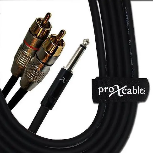Main image of ProX XC-PYR10 | 10\' 1/4 TS to Dual RCA Cable