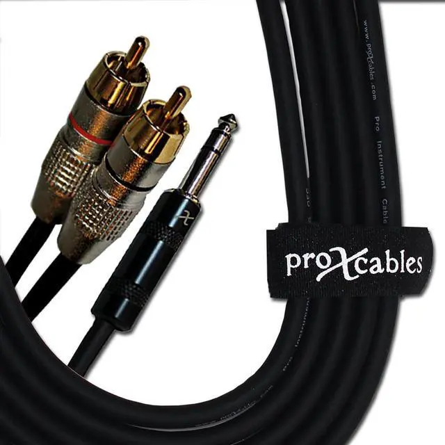 Main image of ProX XC-SYR03 | 3\' 1/4 TRS to Dual RCA Cable