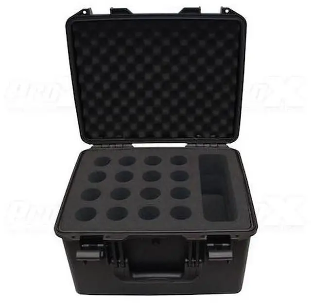 Alt view image 2 of 10 - ProX XM-1216MIC VaultX Watertight Microphone Case (Holds 16 Handheld Units)