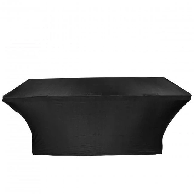Alt view image 7 of 7 - ProX X-ST4BL 4 Ft. Open Back Spandex Table Cover/Scrim - Black