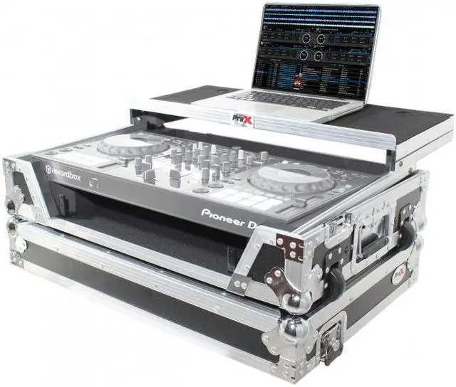 Alt view image 7 of 8 - ProX XS-DDJ800 WLT Flight Case For Pioneer DDJ-800 Digital Controller W-Sliding Laptop Shelf and Wheels