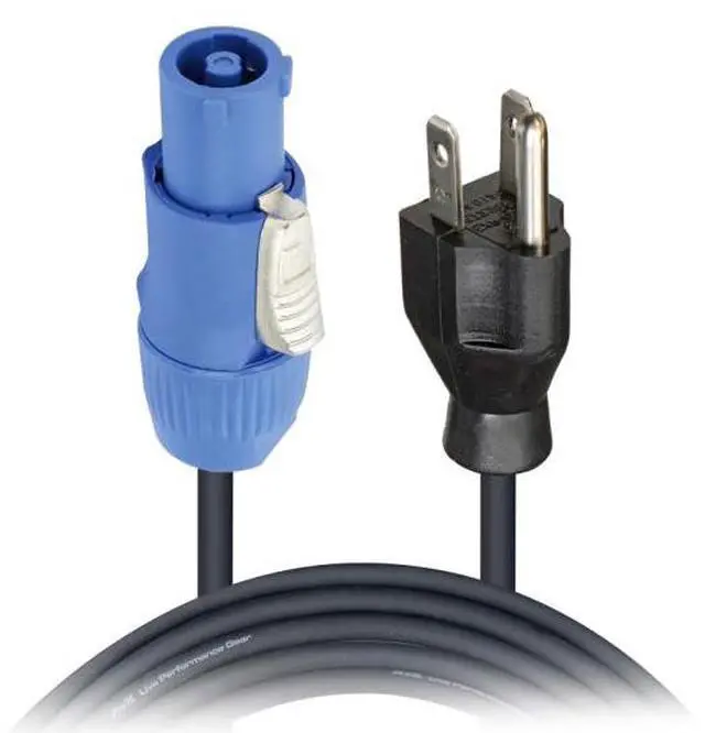 Alt view image 3 of 3 - ProX XC-PWCE14-06 6' 14 AWG NEMA 5-15 Edison to PowerCon Blue Male High Performance Power Cord