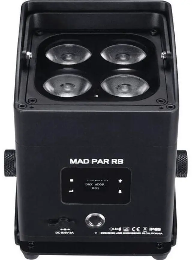 Main image of JMAZ Mad Par RB | 80W RGBAL+C LED Swappable Battery-Powered Outdoor Uplight | Wireless IP65 Uplight with Remote Control