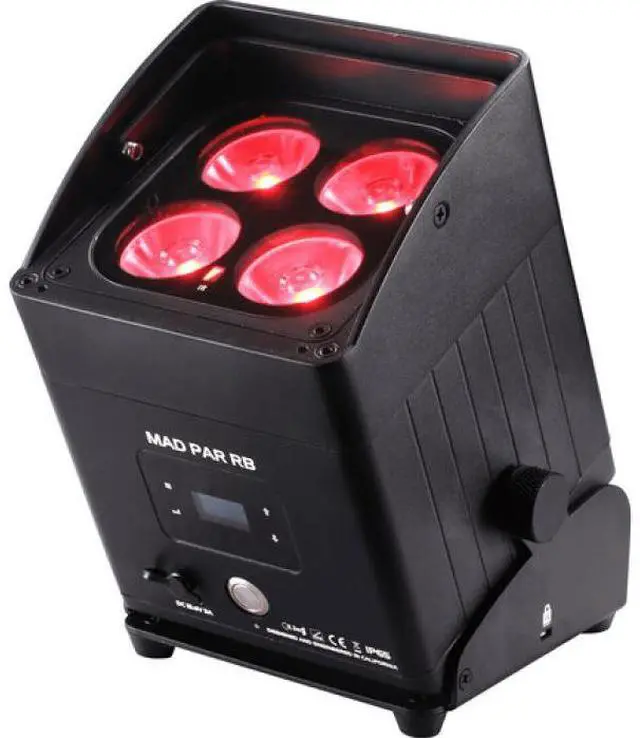 Alt view image 2 of 4 - JMAZ Mad Par RB | 80W RGBAL+C LED Swappable Battery-Powered Outdoor Uplight | Wireless IP65 Uplight with Remote Control