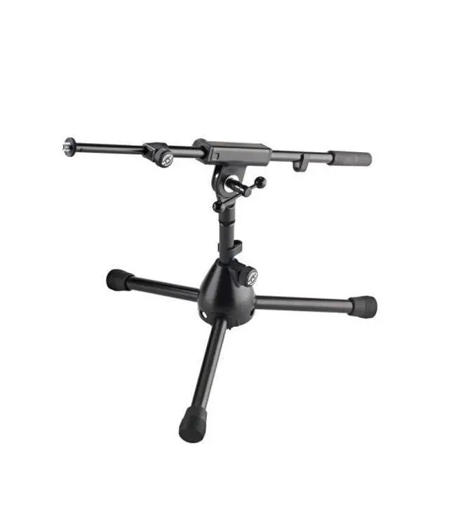 Alt view image 3 of 3 - K&M - Konig & Meyer 25950.500.55 - Very Low Level Microphone Compact Stand - 2-piece Telescopic Boom Arm - Zinc Die-Cast Base - Professional Grade For All Musicians - German Made - Black