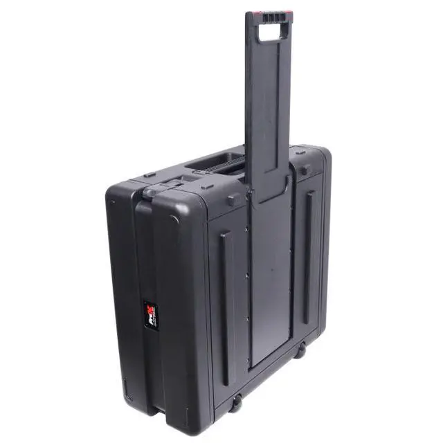 Alt view image 5 of 6 - UltronX 4U Rack Air Tight Water Sealed ABS Case with Retractable Pull Out Handle and Wheels