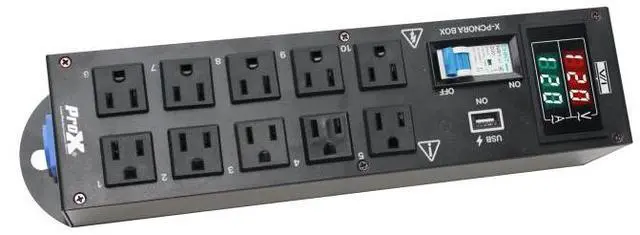 Main image of ProX X-PCNORA BOX | 10-Way Power Distribution Box with Powerkon to Edison Compatibility