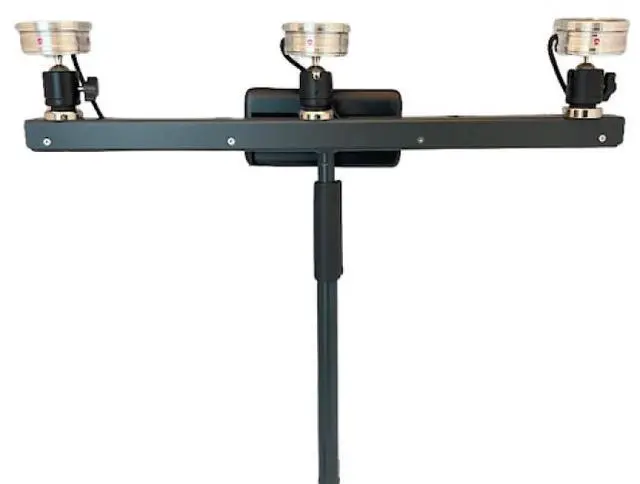 Alt view image 2 of 3 - Ape Labs CoinBar Kit Solo | 3-Fixture Dancefloor Lighting System with Mounts, Stand & Accessories