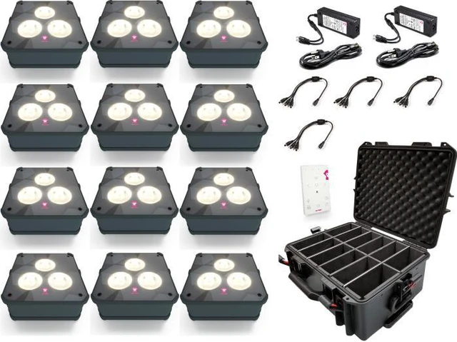 Main image of Ape Labs Maxi 2+ ProX Pack Grey | 12x Lights, Remote, Chargers, ABS Case -IP65