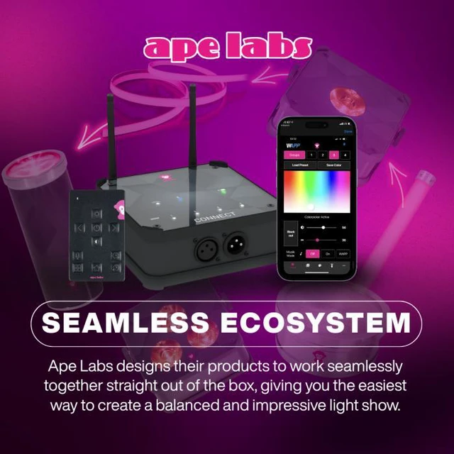 Alt view image 2 of 7 - Ape Labs Maxi 2+ ProX Pack Grey | 12x Lights, Remote, Chargers, ABS Case -IP65