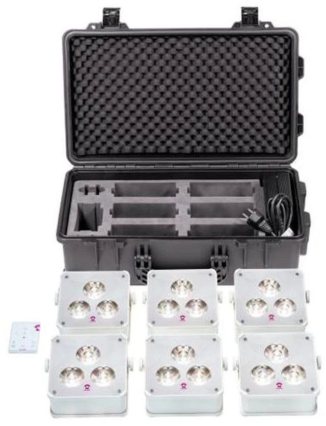 Alt view image 2 of 7 - Ape Labs Maxi 2+ ABS Pack Creme | 6x Lights, Remote, Charger, ABS Case -IP65