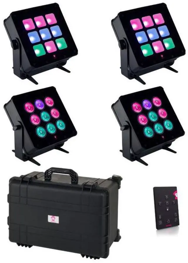 Main image of Ape Labs Marvel Pix Spot/Wash TourBox | IP65, 162W RGBLwWcW Battery Pixel Wash w/ 2x 15° and 2x 150° Optics & CRMX
