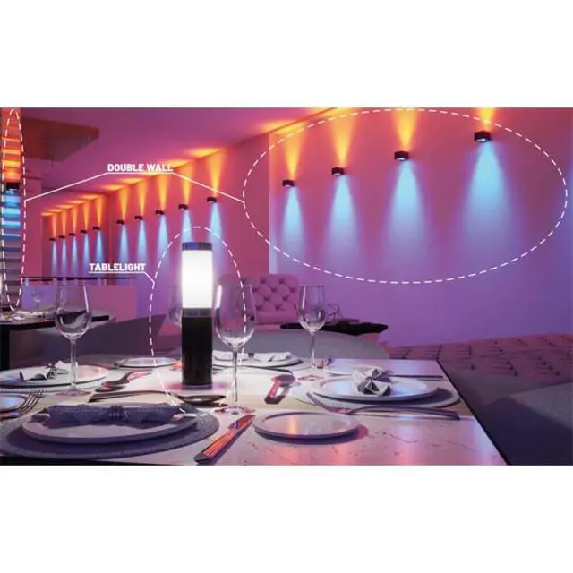 Alt view image 2 of 7 - Ape Labs Table Light 2.0 Set of 1 Grey | Battery LED Table Light with Remote | IP65 360° Wireless Uplight Pack