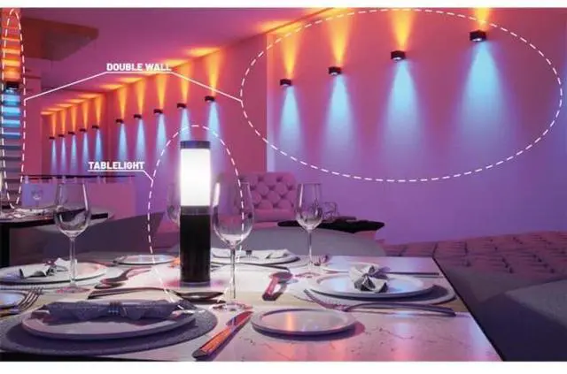 Alt view image 2 of 7 - Ape Labs Table Light 2.0 Grey Solo | 15W RGBaW Battery Table Light | IP65 360° Wireless Lighting