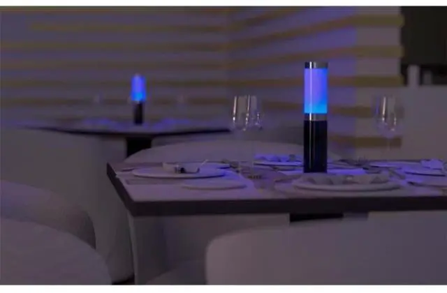 Alt view image 4 of 7 - Ape Labs Table Light 2.0 Grey Solo | 15W RGBaW Battery Table Light | IP65 360° Wireless Lighting