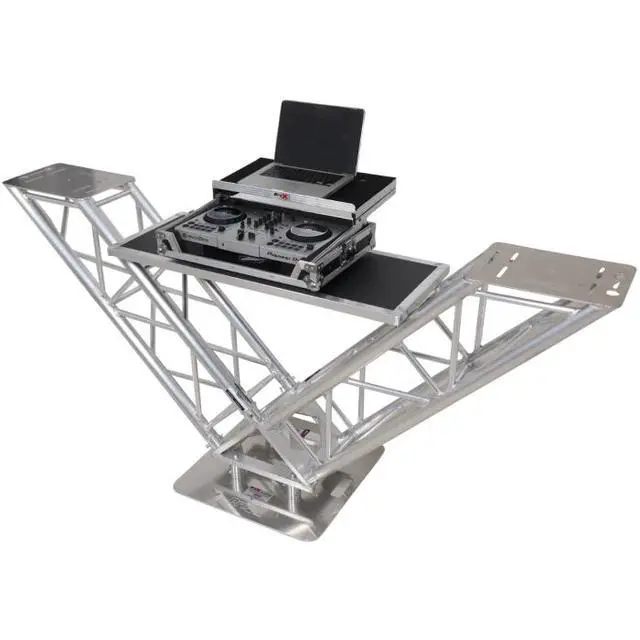 Alt view image 6 of 7 - ProX XT-VStationTT | Pair 3ft Truss with Table | VStationTT DJ Table Component