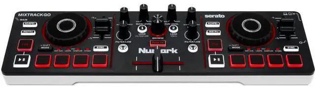 Main image of Numark MixTrack Go | Bluetooth MIDI DJ Controller | Ultra-Portable 2-Deck Stems Control