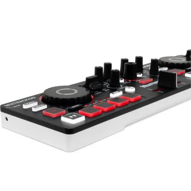 Alt view image 2 of 7 - Numark MixTrack Go | Bluetooth MIDI DJ Controller | Ultra-Portable 2-Deck Stems Control