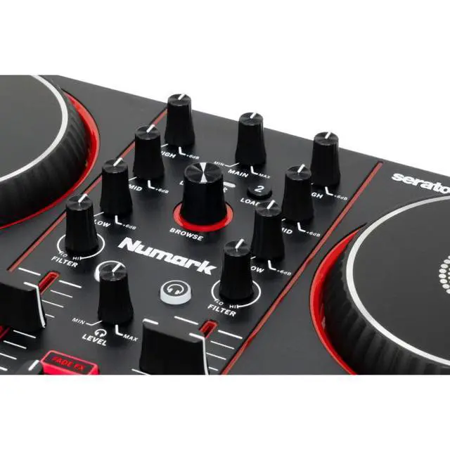 Alt view image 2 of 7 - Numark Party Mix III | Built-In LED Light Show | 2-Deck DJ Controller with Stems