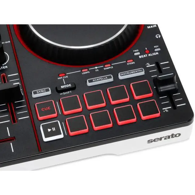 Alt view image 3 of 7 - Numark Party Mix III | Built-In LED Light Show | 2-Deck DJ Controller with Stems