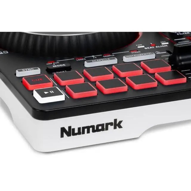 Alt view image 4 of 7 - Numark Party Mix III | Built-In LED Light Show | 2-Deck DJ Controller with Stems